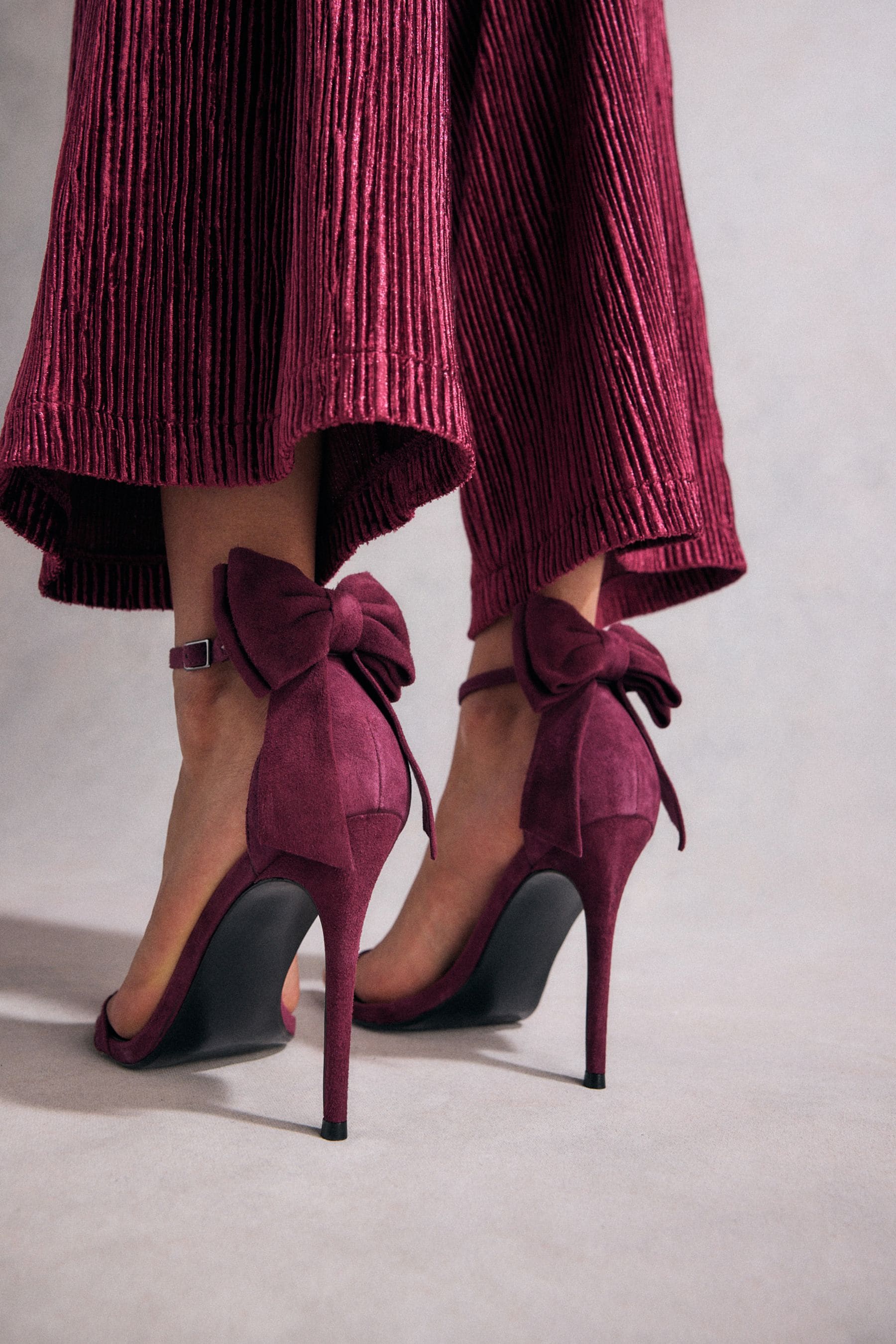 Buy Burgundy Red Tabitha Simmons Lauren Leather Bow Back Sandals from Next Ireland