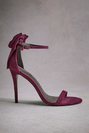 Burgundy Red Tabitha Simmons Lauren Leather Bow Back Sandals - Image 6 of 12