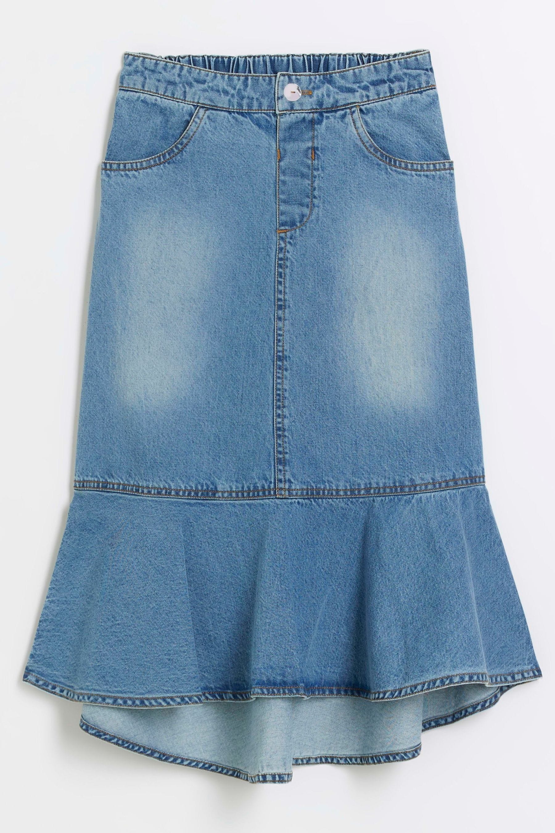 Denim midi skirt river island deals