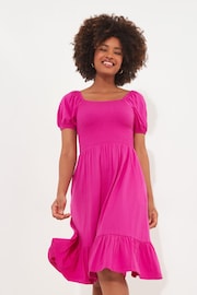 Joe Browns Pink Simple Colourblock Midi Dress - Image 2 of 5