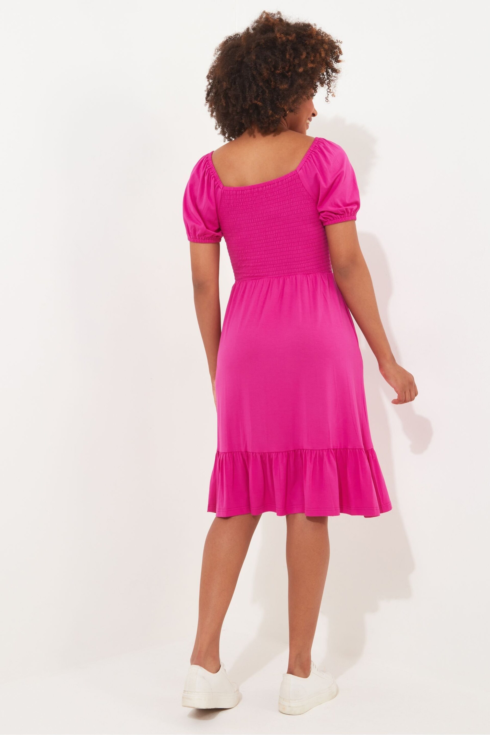 Joe Browns Pink Simple Colourblock Midi Dress - Image 3 of 5