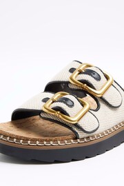 River Island Ecru Double Buckle Sandals - Image 4 of 4