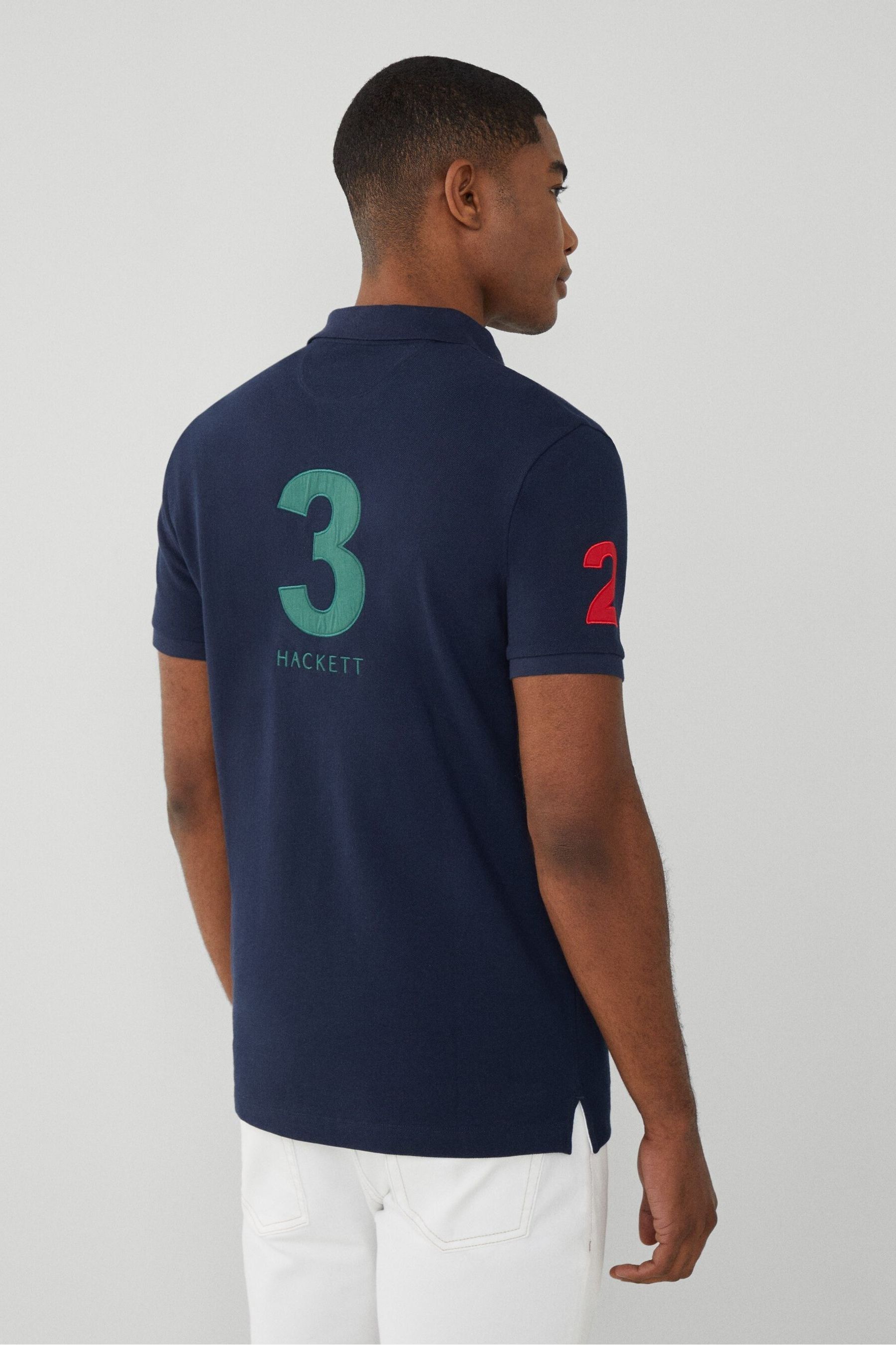 Buy Hackett Men Blue London Short Sleeve 100 Cotton Polo Shirt from Next USA
