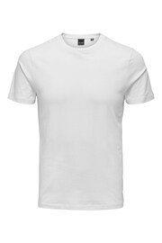 Only & Sons White 2 Pack Oversized Heavy Weight T-Shirt - Image 5 of 6