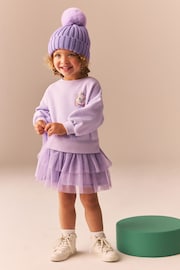 Purple Marie Sweat Mesh Dress (3mths-7yrs) - Image 2 of 10