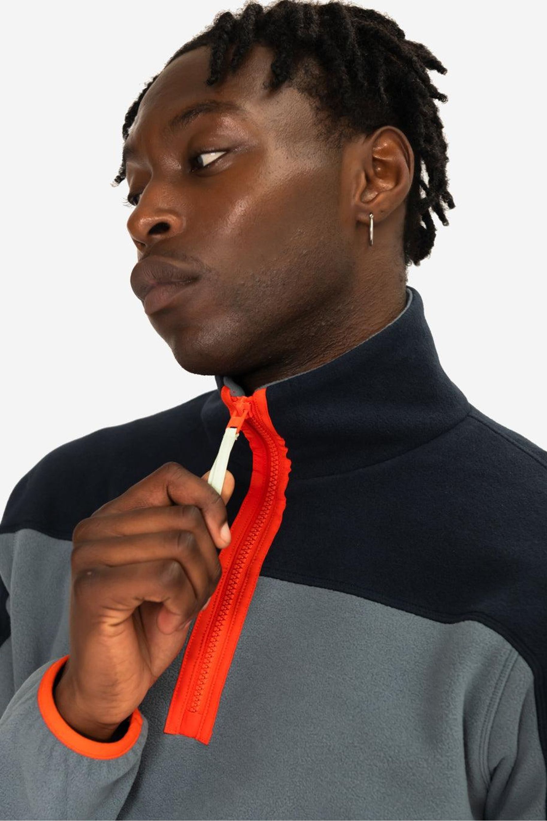 Nike blue and orange polar fleece half zip sweatshirt online