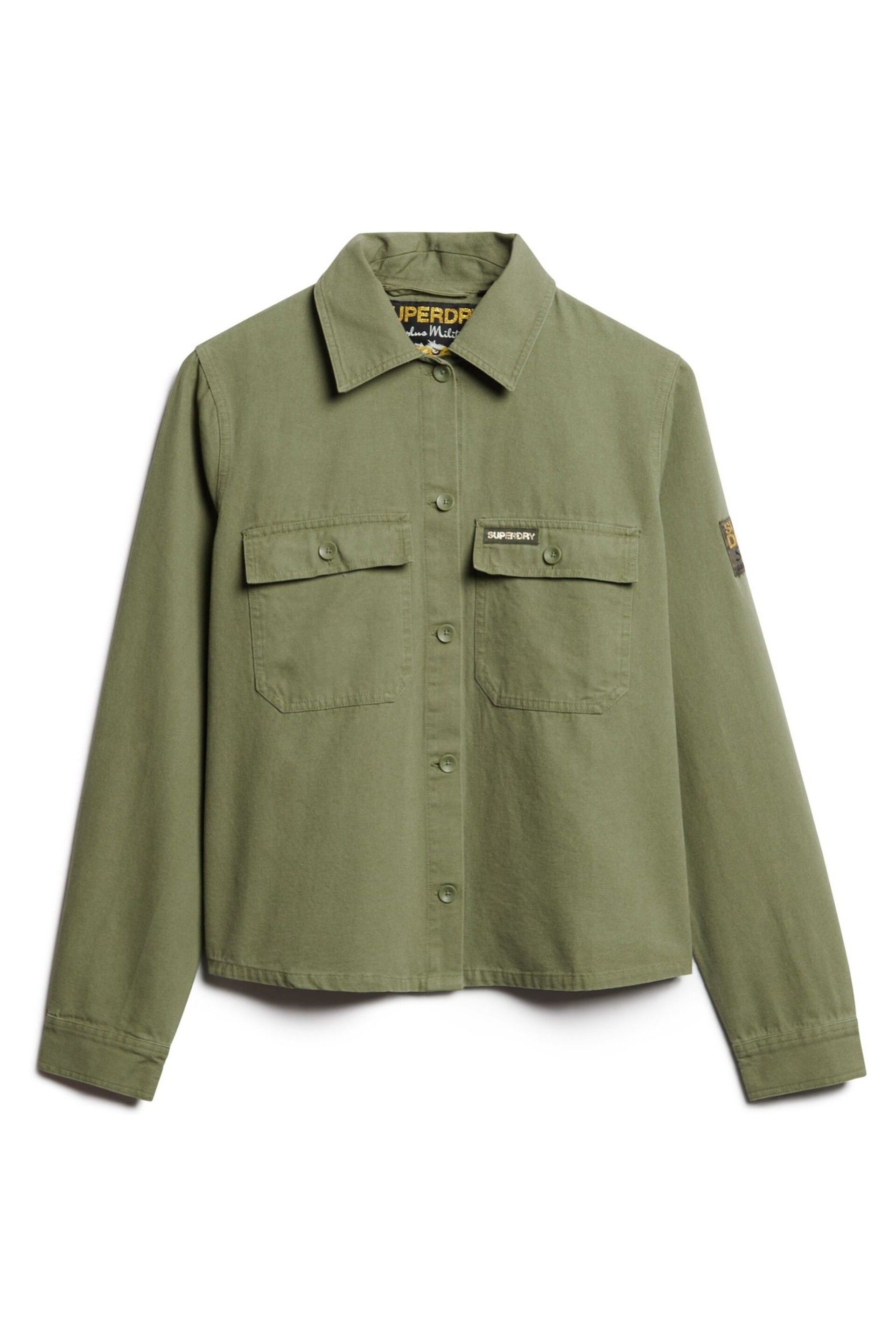 Superdry Green Embellished Military Jacket - Image 4 of 6