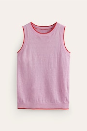 Boden Pink Maggie Linen Tank - Image 6 of 7