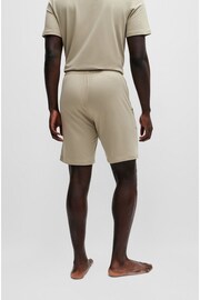 BOSS Beige Stretch Cotton Jersey Shorts - Image 4 of 5