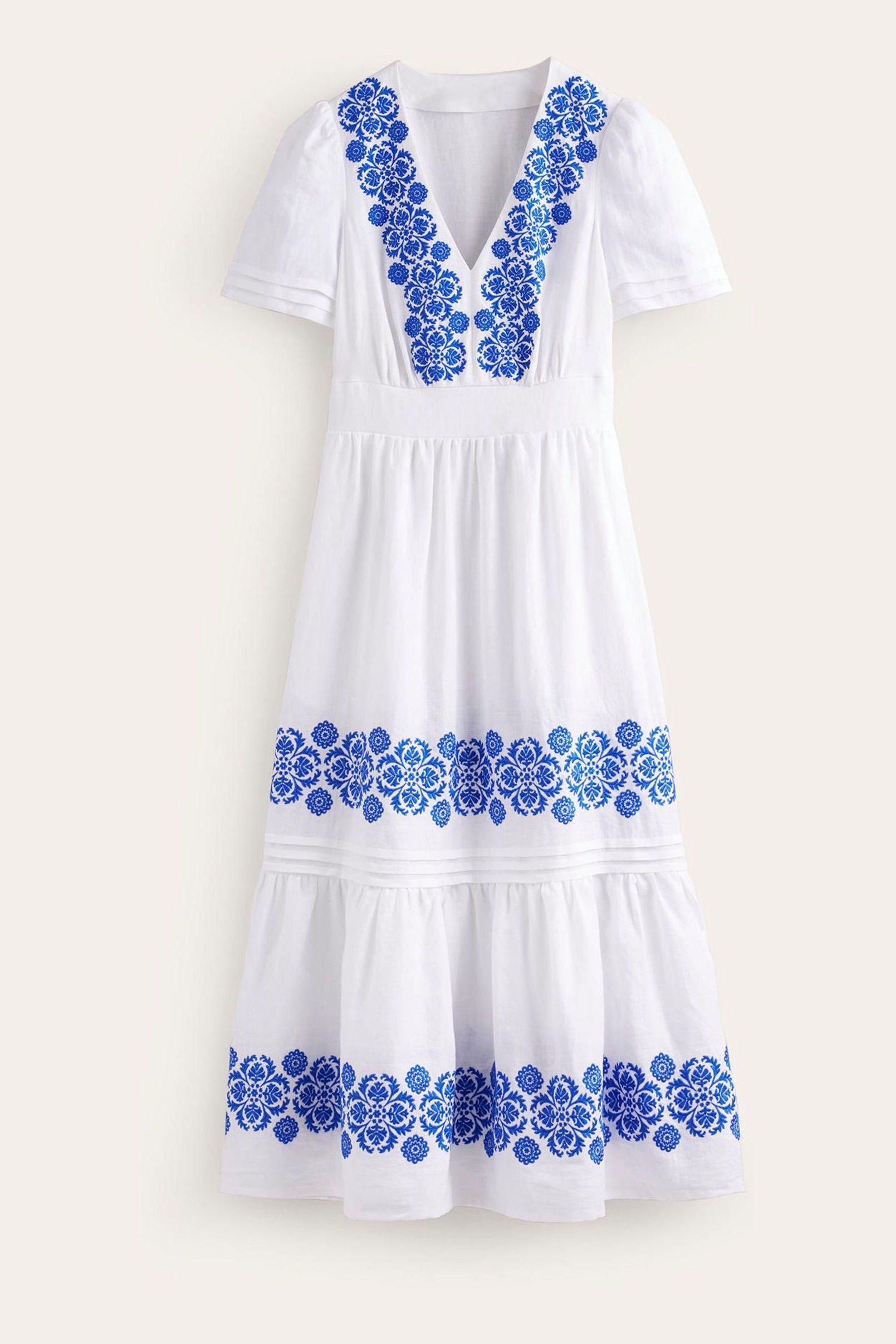 Boden white linen dress outlet