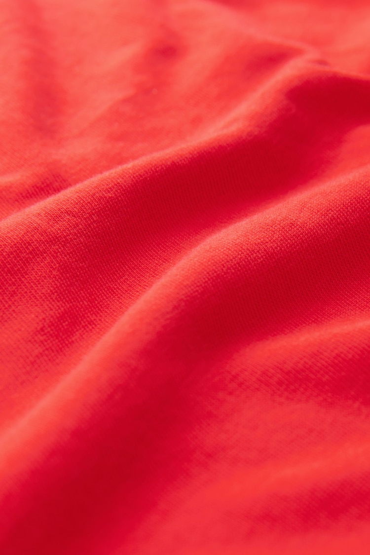 Red 100% Cotton Knot Detail Maxi Jersey Dress - Image 2 of 2