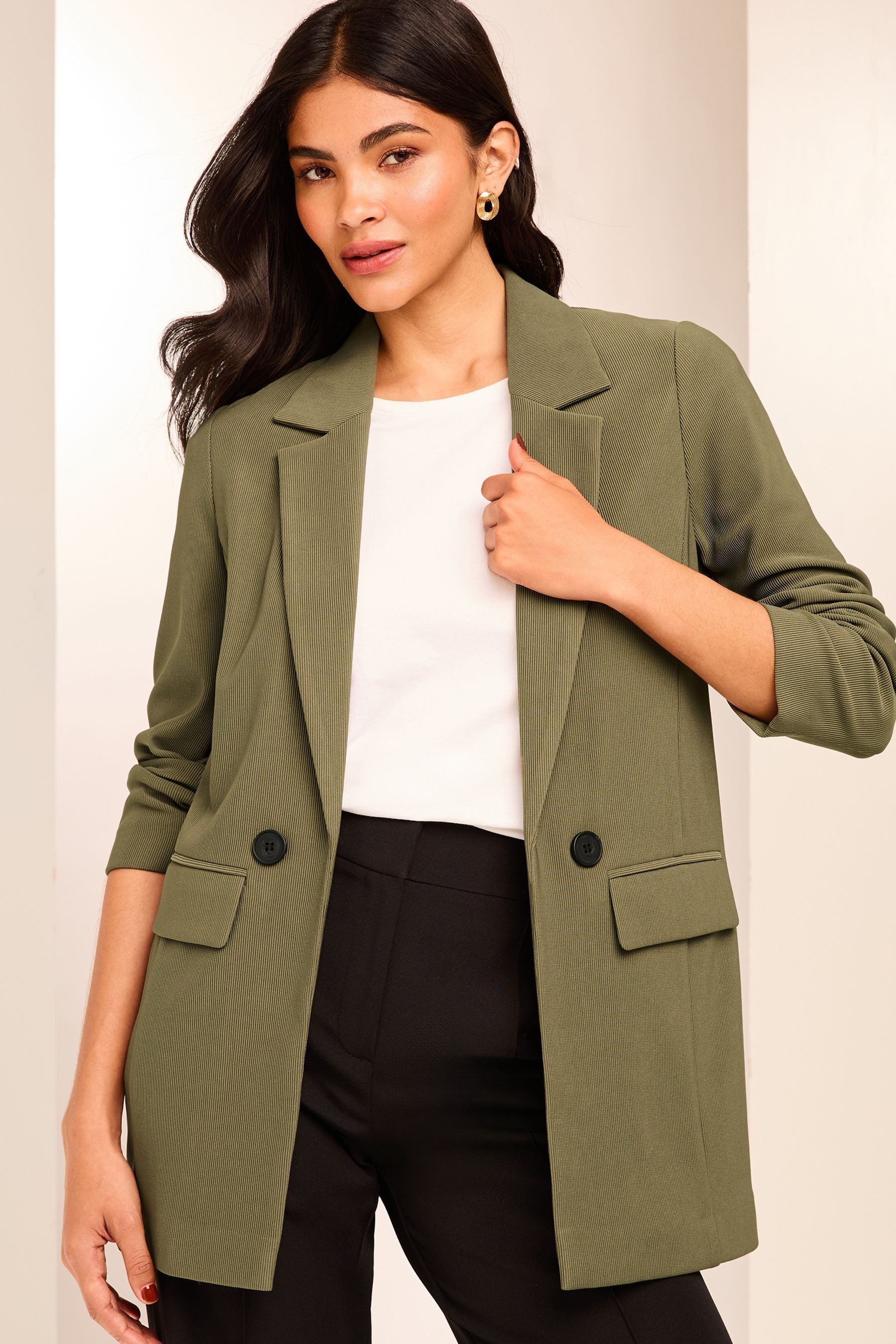 Khaki colour blazer on sale