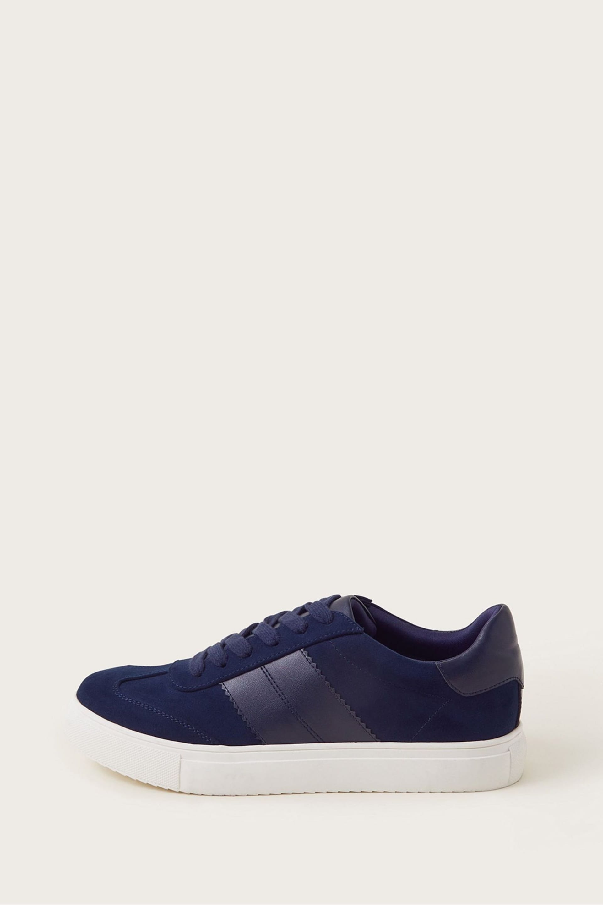 Monsoon Blue Faux Suede Trainers - Image 1 of 3