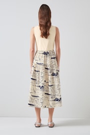 LK Bennett Crosby Cotton Blend Riviera Print Dress - Image 2 of 3