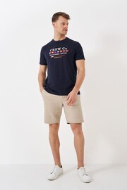 Crew Clothing Company Blue Graphic Cotton Classic T-Shirt - Image 3 of 4