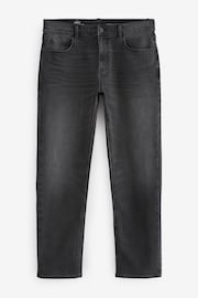 Grey Washed Straight Fit Essential Stretch Jeans - Image 7 of 11