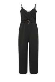 Yours Curve Black YOURS LONDON Curve Black Wrap Front Jumpsuit - Image 4 of 4