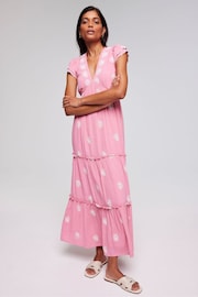 Mint Velvet Pink Floral Embroidered Maxi Dress - Image 1 of 4