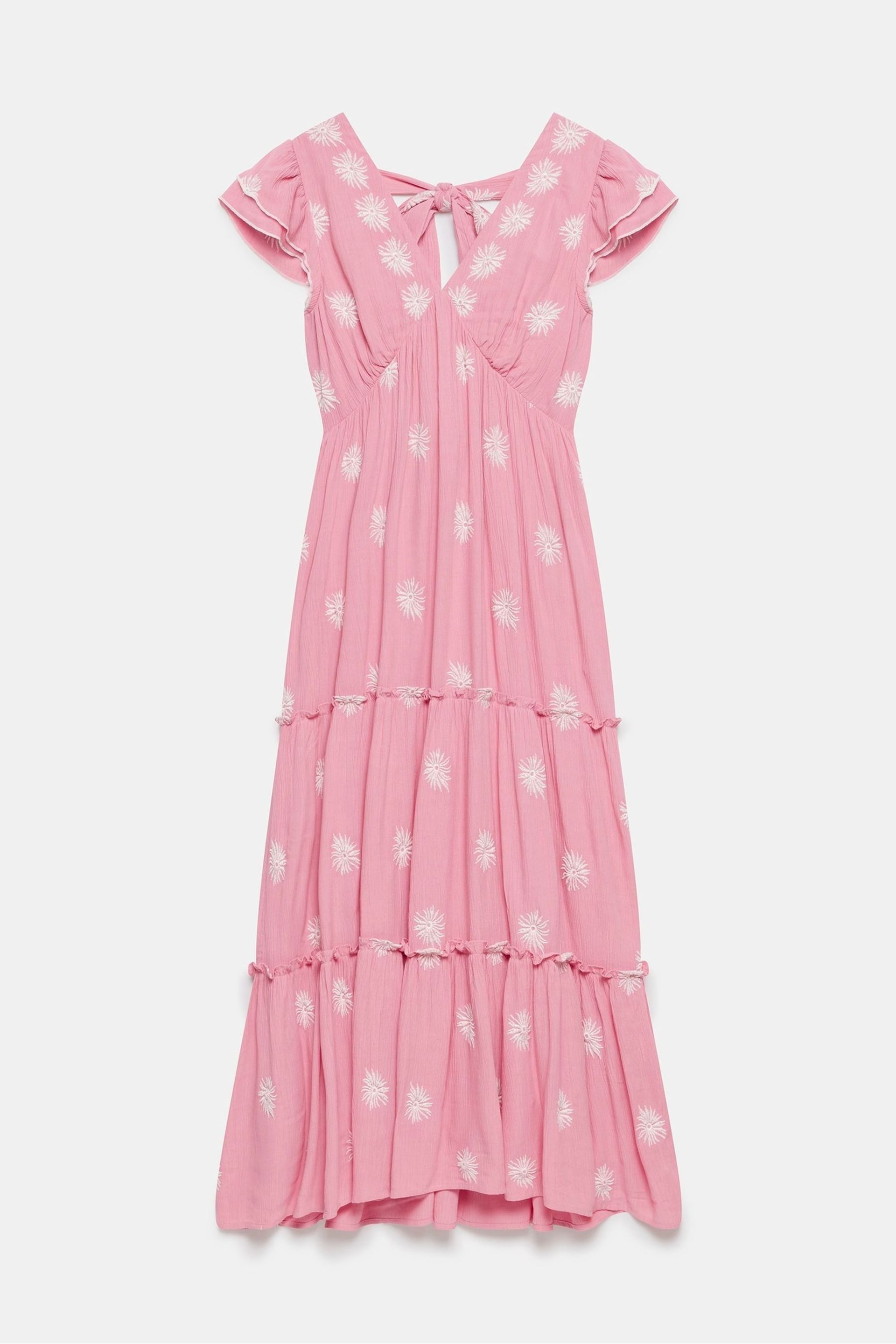 Mint Velvet Pink Floral Embroidered Maxi Dress - Image 3 of 4