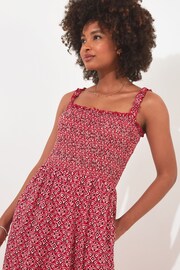 Joe Browns Red Petite Tile Print Shirred Waist Jersey Maxi Dress - Image 6 of 7
