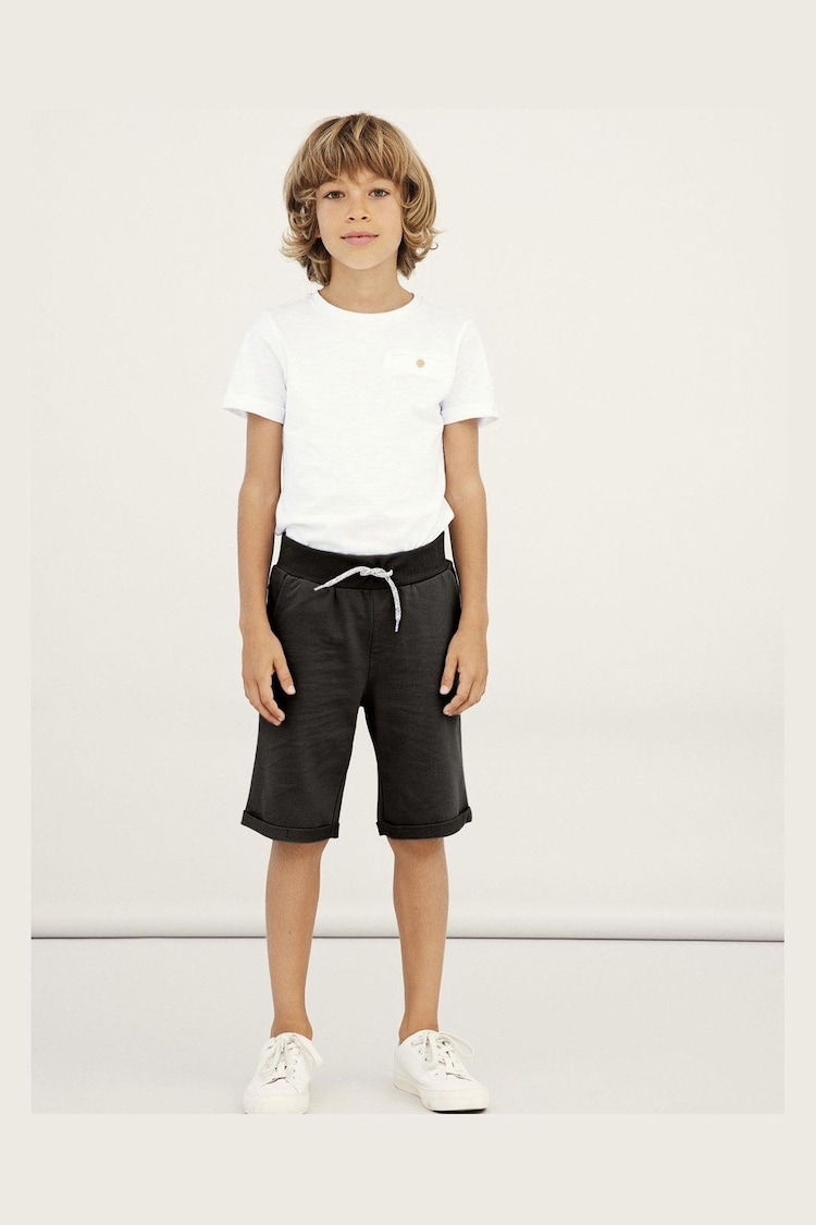 Name It Black 100% Cotton Sweat Shorts - Image 1 of 4