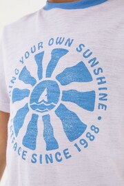 FatFace Purple Sunshine Graphic T-Shirt - Image 4 of 5