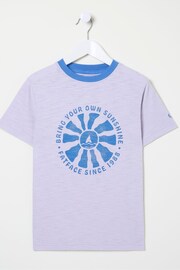 FatFace Purple Sunshine Graphic T-Shirt - Image 5 of 5