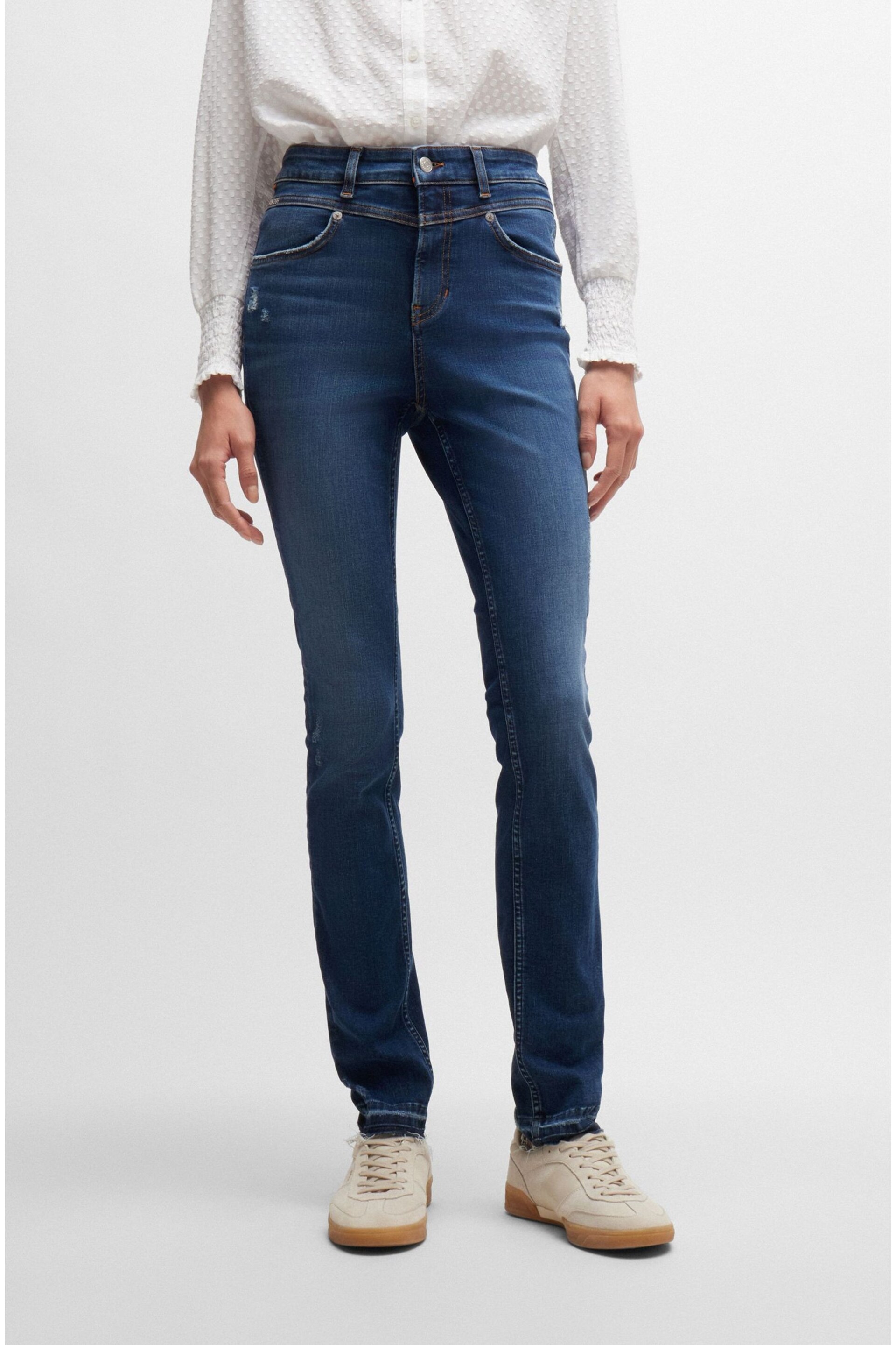 BOSS Dark Blue Slim Fit Supreme Movement Stretch Denim Jeans - Image 1 of 5