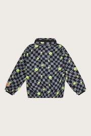 Monsoon Black/Grey Checkerboard Monster Windbreaker Jacket - Image 3 of 5