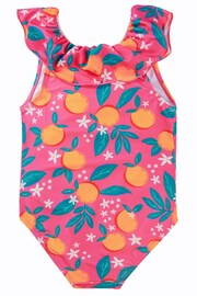 Frugi Pink With Print Chlorine Safe Swimsuit Made With Recycled Material - Image 2 of 4