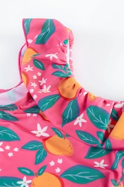 Frugi Pink With Print Chlorine Safe Swimsuit Made With Recycled Material - Image 3 of 4
