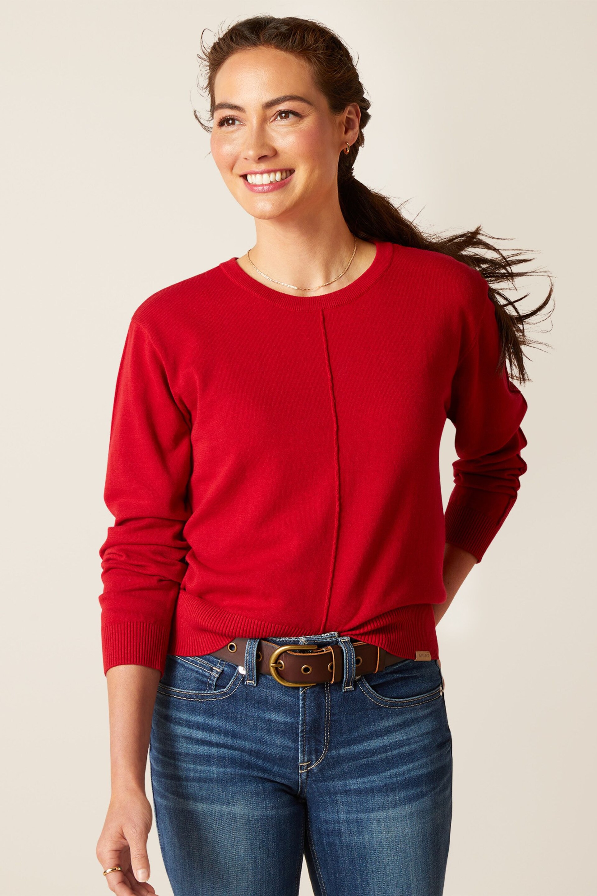 Ariat Red Peninsula Jumper Sweater - Image 1 of 4