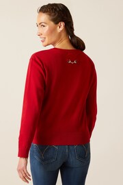 Ariat Red Peninsula Jumper Sweater - Image 2 of 4