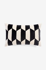 Monochrome Blakey Velvet Cushion - Image 1 of 3