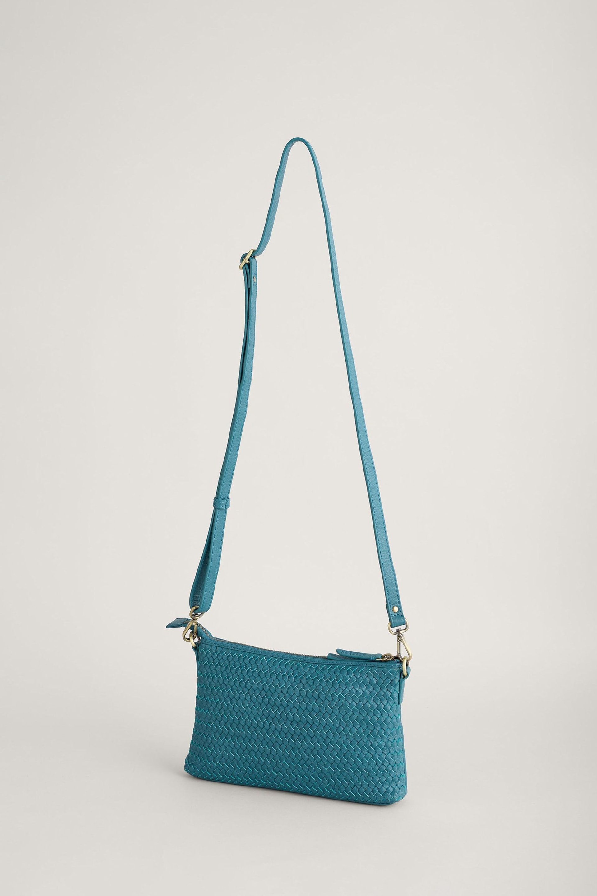 Seasalt Cornwall Blue Woven Crenvor Cross-Body Bag - Image 1 of 5