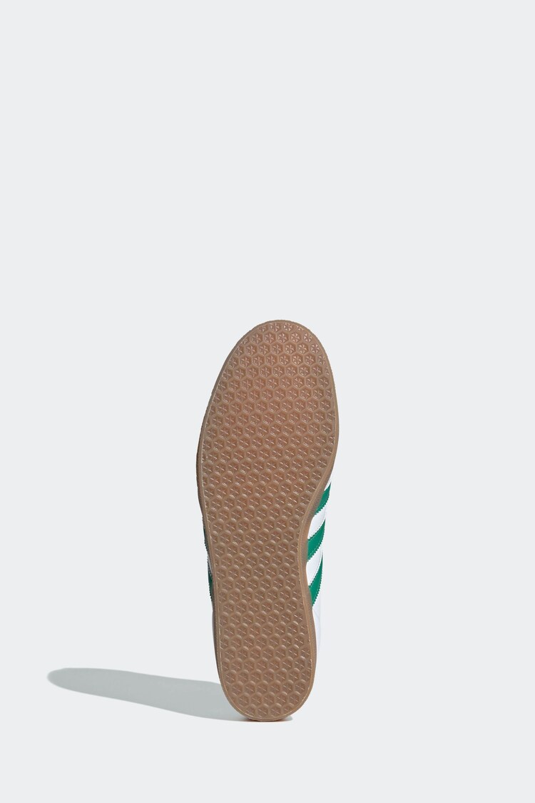 adidas originals White/Green Gazelle - Image 7 of 9