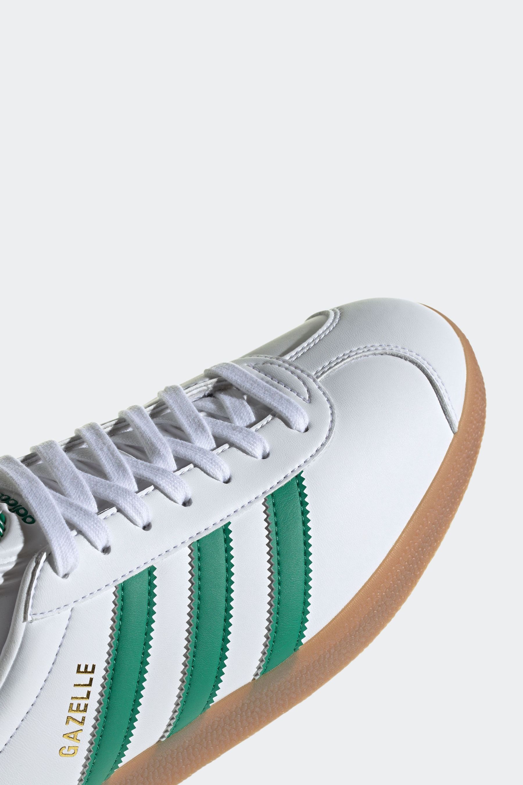 White gazelle leather gum trainers sale