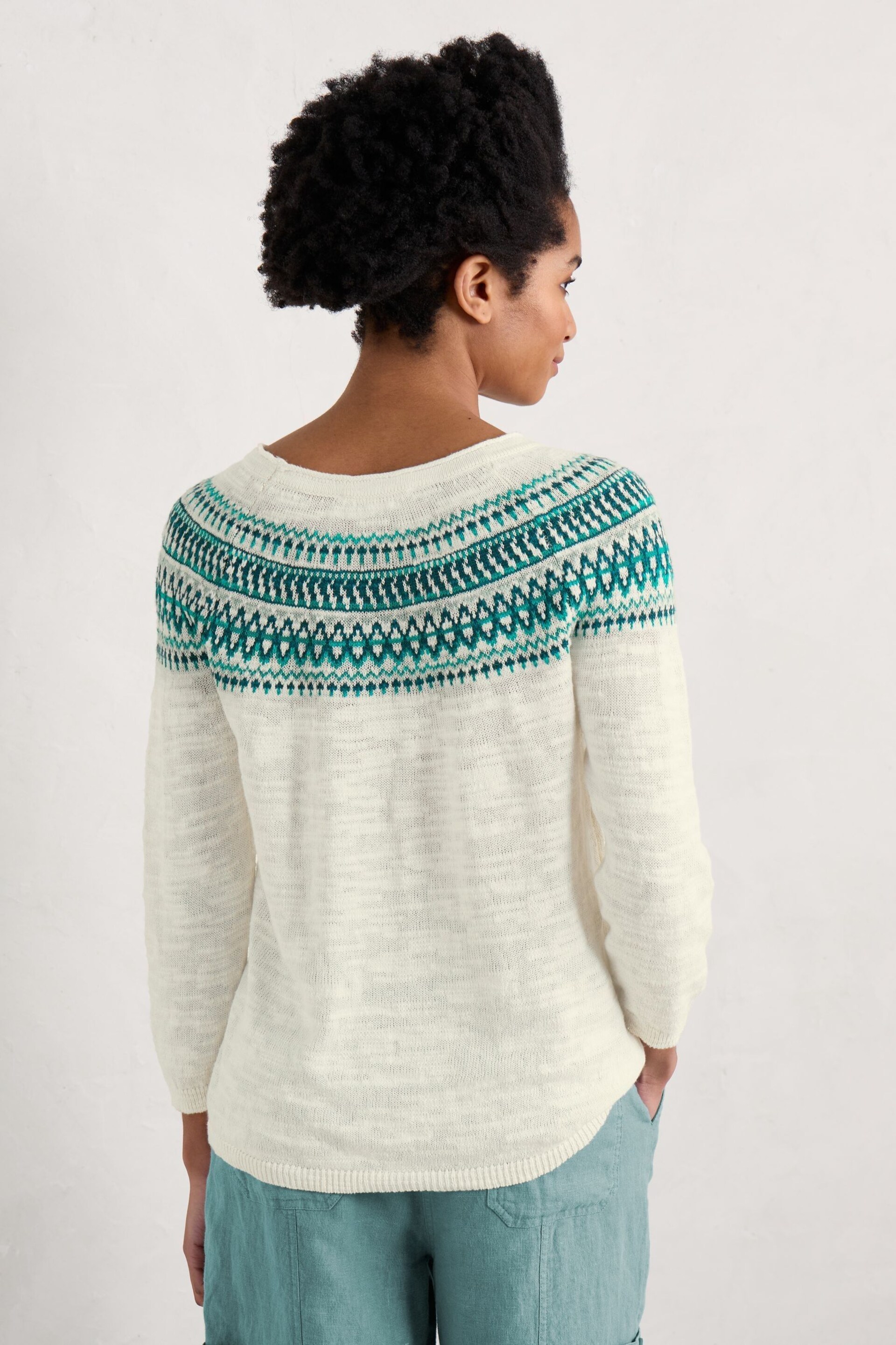 Seasalt Cornwall Green Seasalt Cornwall Green Penvoose Jumper - Image 3 of 5