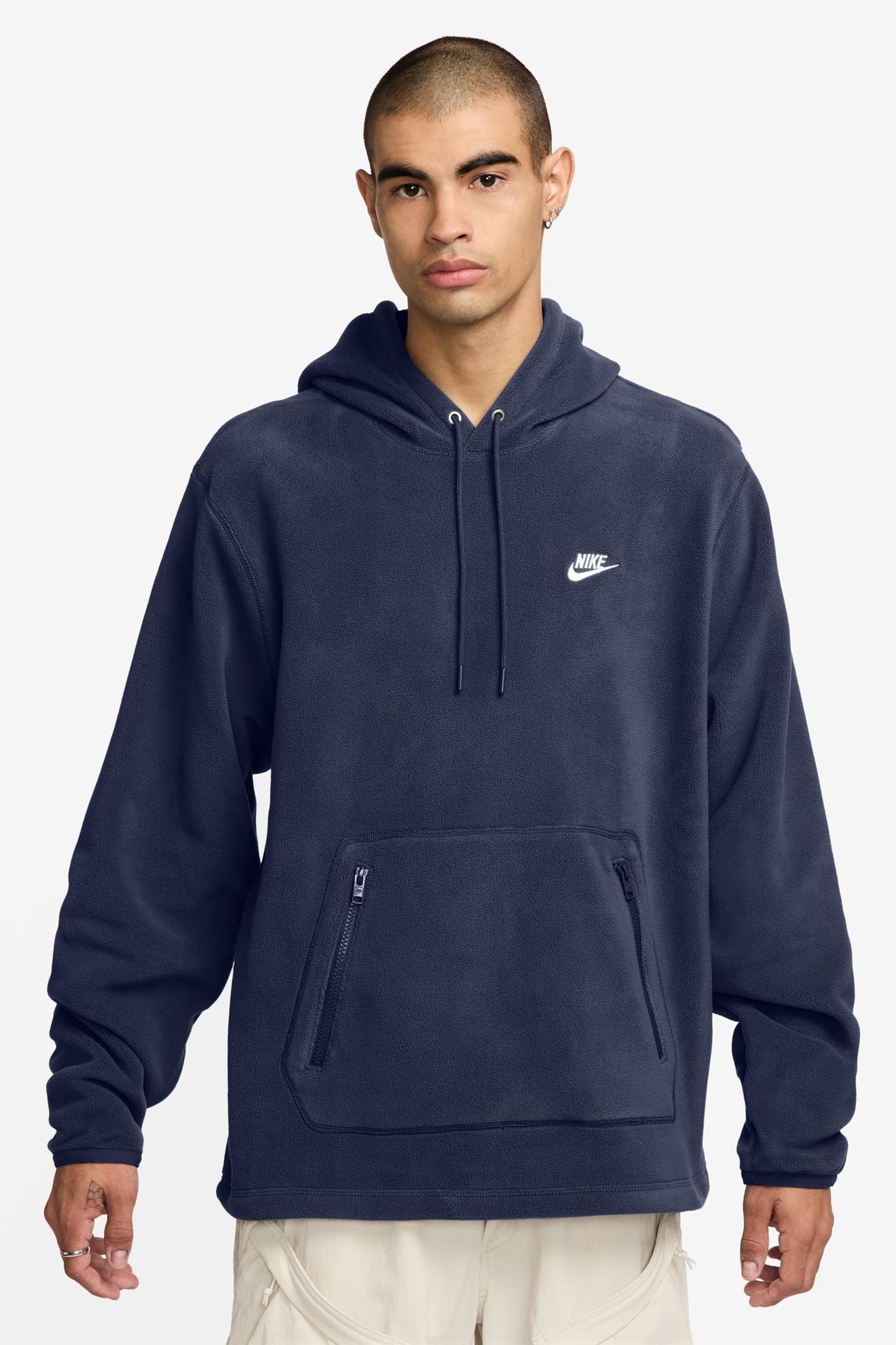 Buy Nike Navy Club Winterized Fleece Pullover Hoodie from the Next UK online shop