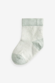 Green/Ecru Baby Socks 5 Pack (0mths-2yrs) - Image 3 of 6