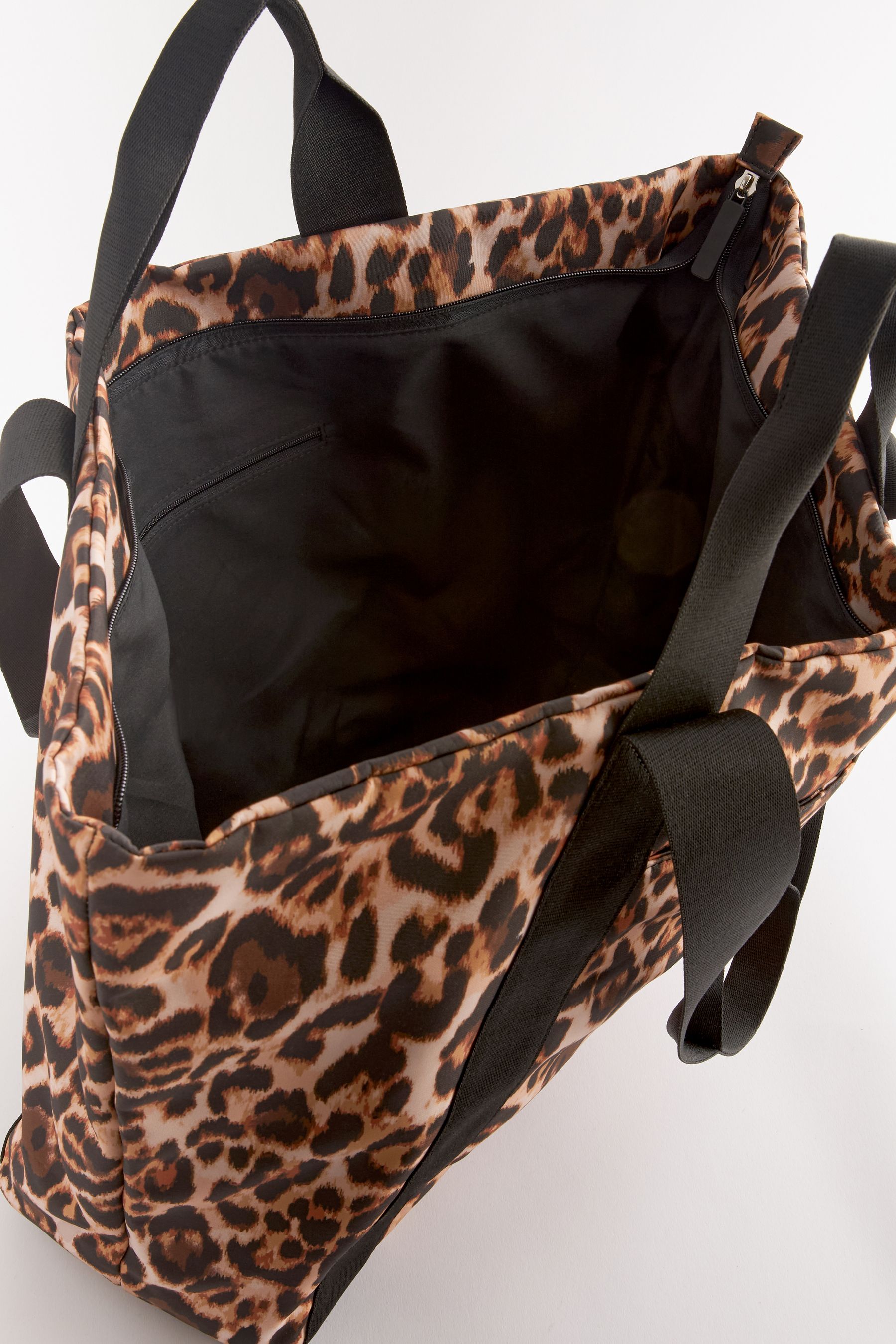 Leopard Print Open Tote Bag