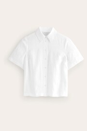 Boden White Hazel Short Sleeve Linen Shirt - Image 5 of 5