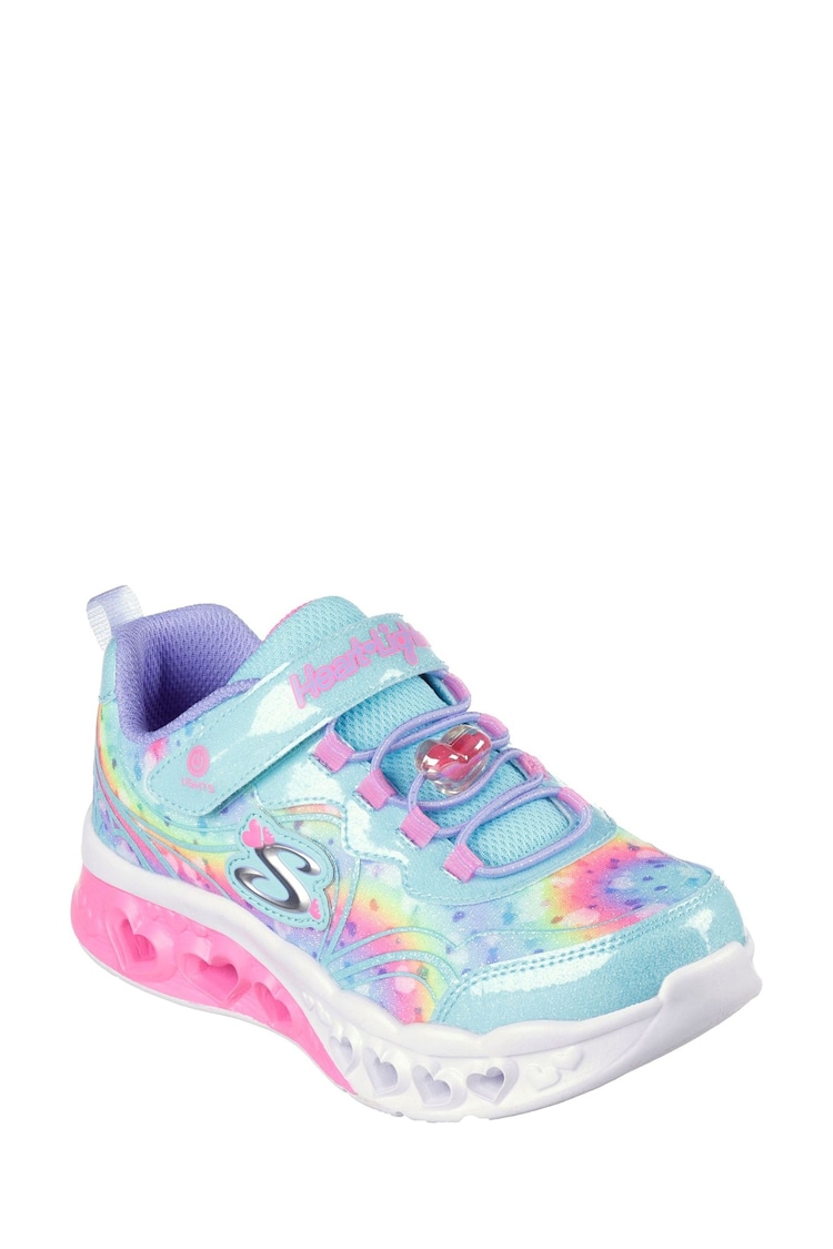 Skechers Blue Flutter Heart Lights Groovy Swirl Shoes - Image 2 of 3