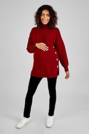 JoJo Maman Bébé Red Turtle Neck Maternity & Nursing Jumper - Image 3 of 4