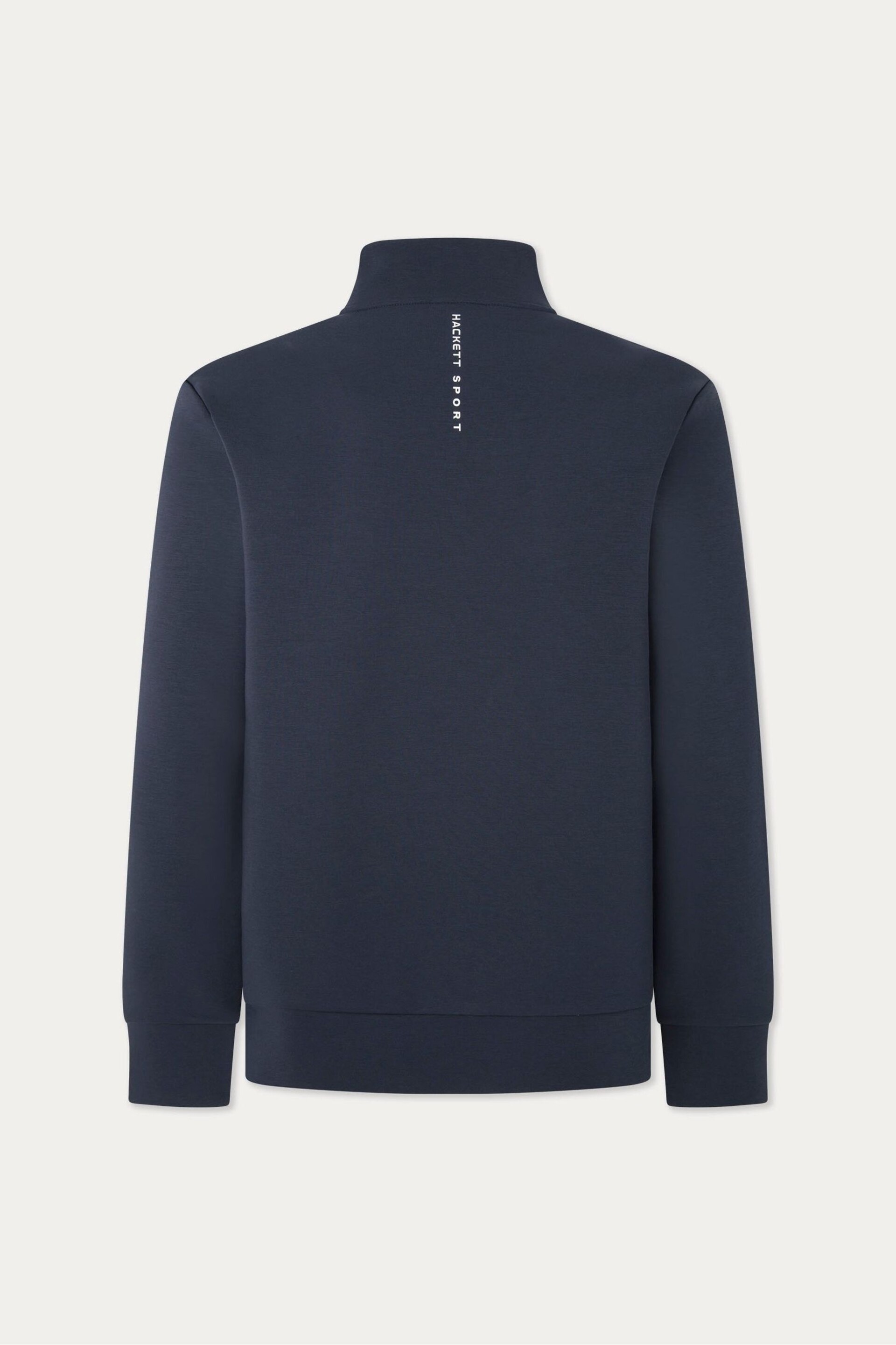 Hackett London Men Blue Zip Sweat Shirt - Image 2 of 3