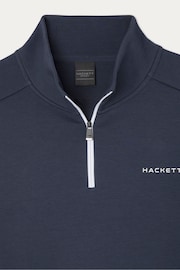 Hackett London Men Blue Zip Sweat Shirt - Image 3 of 3