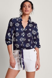 Monsoon Blue Loretta Batik Print Shirt - Image 1 of 4