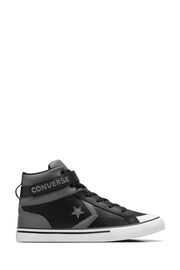 Converse Grey Youth High Pro Blaze Strap Leather Trainers - Image 1 of 10