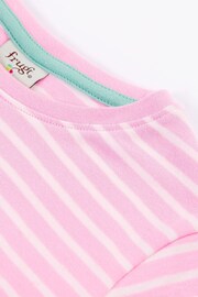 Frugi Pink Stripe Applique Short Sleeve T-Shirt - Image 2 of 3