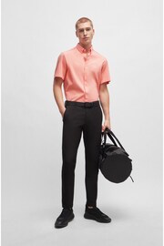 BOSS Pink Regular-Fit Shirt in Cotton Piqué Jersey - Image 3 of 6